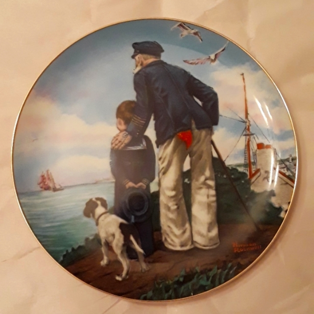 ♥️VINTAGE♥️ 1982 Norman Rockwell collector plate